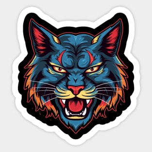 Bobcat Smiling Sticker